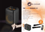 N-Gear The Flash Banger 777 Music Box - Caja portátil Bluetooth con Efectos de luz RGB y Altavoz de Graves de 8" - 160 W MP3 PartyBox con batería, Mando a Distancia y micrófonos