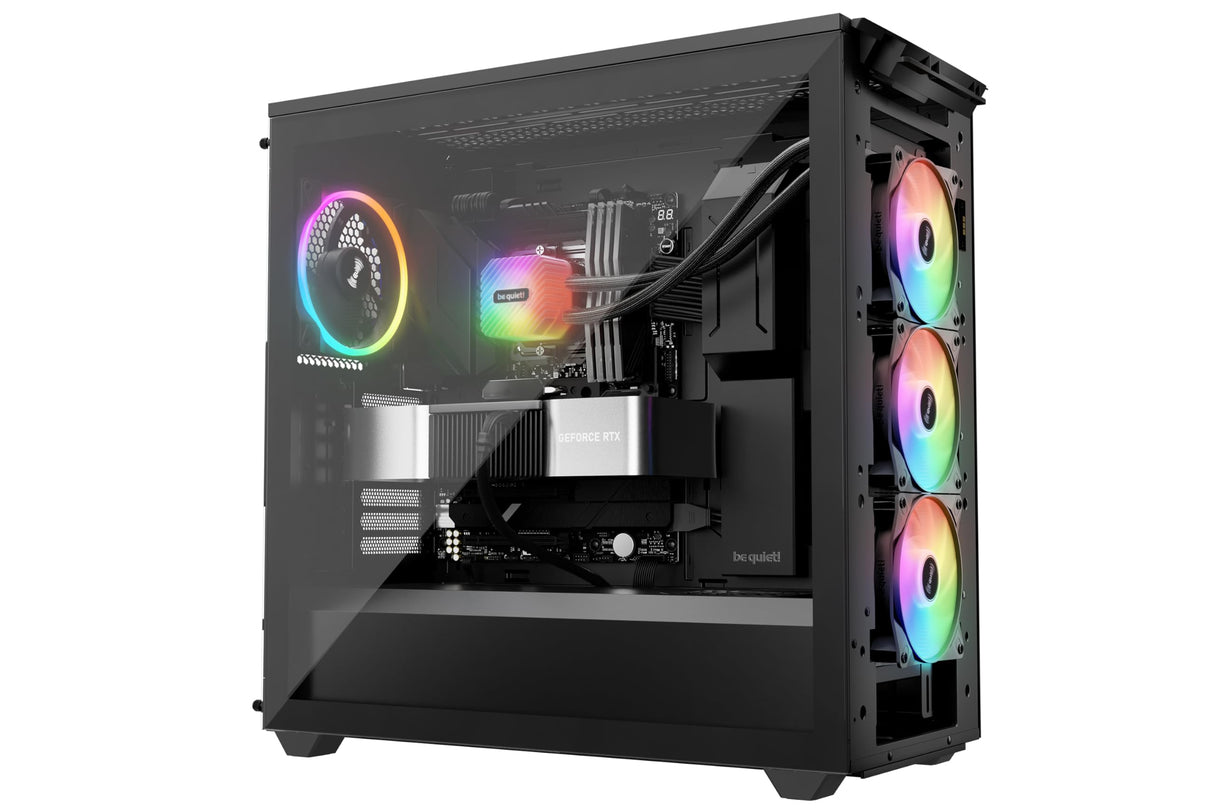 be quiet! Light Loop 360 mm Black CPU refrigerador con agua para sistemas muyoverclockeados, elegante bloque de refrigeración ARGB, 3 ventiladores Light WingsLX PWM high-speed, con ARGB-PWM-Hub