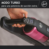 Hoover HF9 Home HF920H, Aspiradora Escoba sin Cable, sin Bolsa, 3 en 1, Escoba, de Mano y Vertical, Cepillo Antienredos, Autonomía 60 min, Color Gris/Rosa