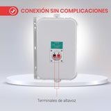 Pyle par de Altavoces de Pared, Techo, Inalambrico, Impermeable, Waterproof, Exteriores, Interiores, Par de 3.5” de 3 vias, Activo, Pasivo. Color Blanco