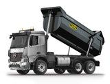JAMARA Volquete Mercedes-Benz Arocs Metal Meiller 1:20 2,4 GHz, Capacidad de elevación de 15 kg, Engranaje de Metal, 4 Ruedas, suspensión de suspensión, neumáticos de Goma, luz LED
