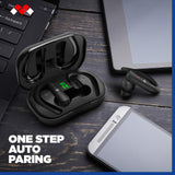 Meliconi MYSOUND True FIT Plus, Auriculares True Wireless Bluetooth 5.3 Negro, para Deportes, Control Táctil, Estuche de Carga con LED, Batería de 32 Horas