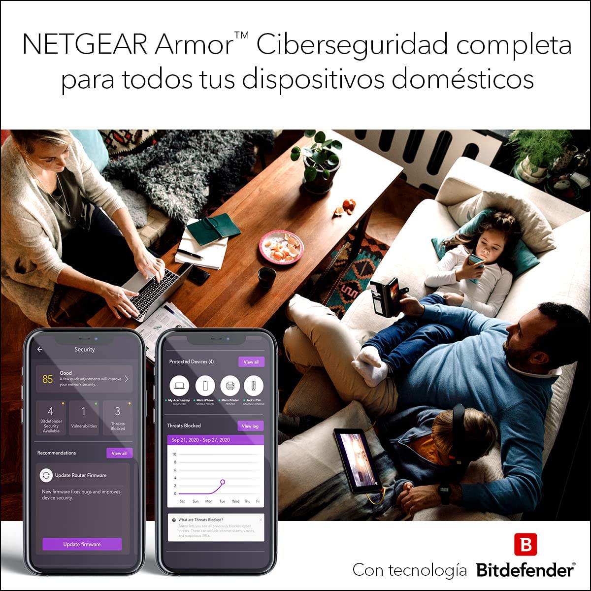 NETGEAR Nighthawk AX5 Router WiFi 6 RAX30, Velocidad AX2400 de 5 transmisiones, Cobertura de hasta 125 Metros Cuadrados, Negro