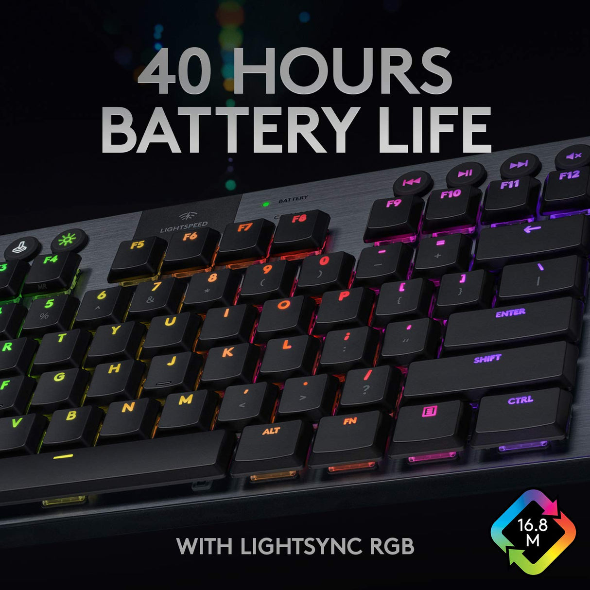 Logitech G G915 TKL - Teclado Bluetooth QWERTY Pan Nordic, Color Negro