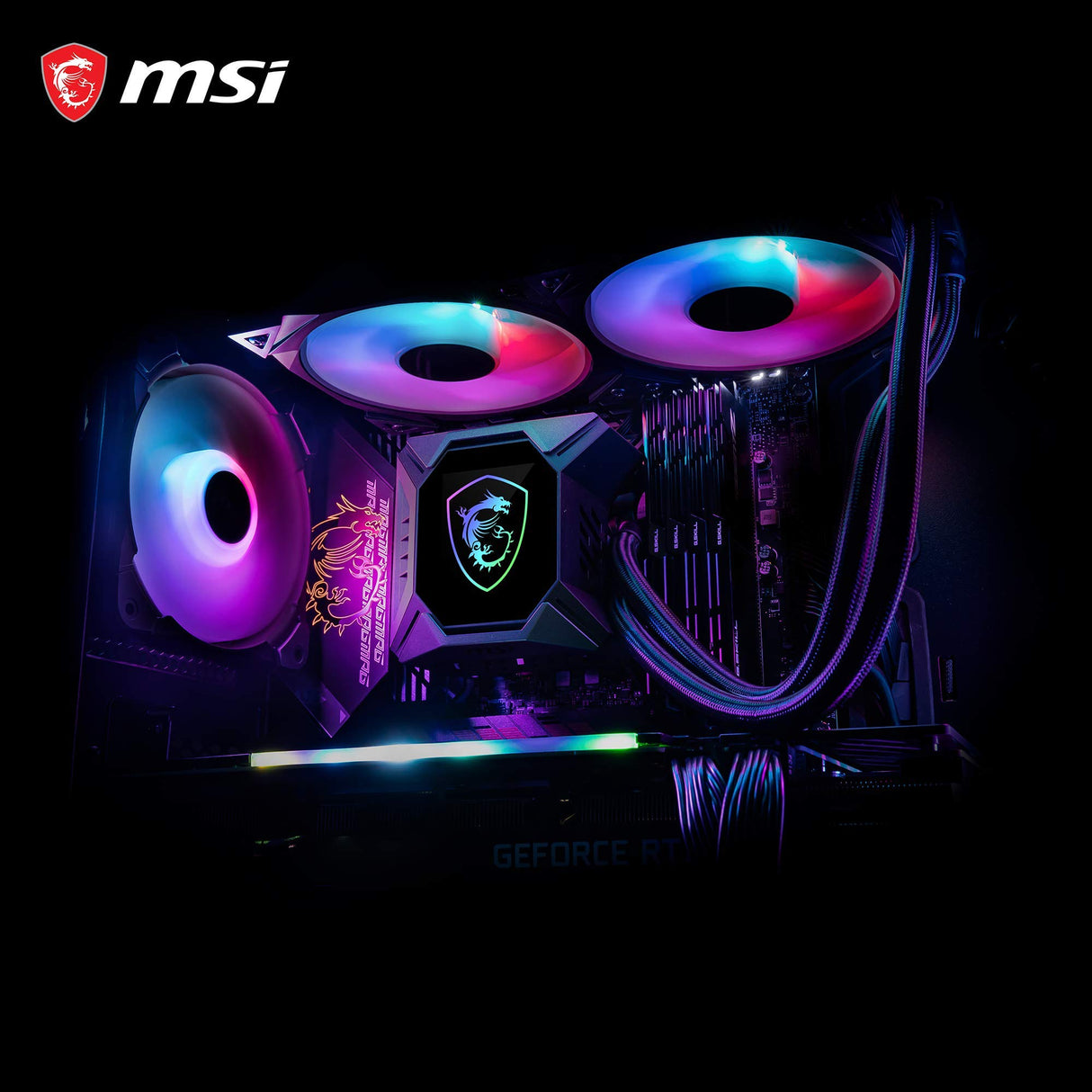 MSI MPG CORELIQUID K240 - Refrigeración Líquida AIO CPU, Radiador de 240, TORX FAN 3.0 en la Bomba de 60mm, Pantalla LCD 2.4", 2 x 120mm Ventiladores ARGB, Amplia compatibilidad Intel/AMD
