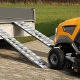VEVOR Rampa de Carga de Aluminio 2 Piezas 240 x 38 cm Rampa de Acceso Capacidad de Carga de 2721,6 kg Ligera y Portátil para Motocicleta Todoterreno, Remolque, ATV, UTV, Tractor, Cortacésped