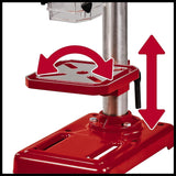 Einhell Taladradora de columna TC-BD 500 (500 W, hasta 2410 rpm, 9 niveles, profundidad máx. 50 mm, tope de profundidad ajustable, mesa de taladrado basculante/giratoria y regulable en altura)