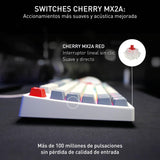 CHERRY XTRFY K4V2 TKL, Teclado Gaming con Cable sin Bloque Numérico, Disposición UK (QWERTY), Iluminación RGB Personalizable, Switches Mecánicos MX2A RED, Retro