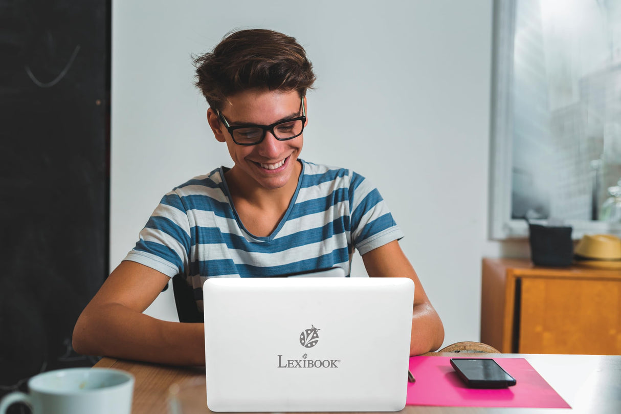 LEXIBOOK, LAPTAB® 10, Portátil con Pantalla táctil, Diseñado para Toda la Familia, Contenido Educativo y Divertido, Powered by Android™, Control Parental, Ultrafino y Ligero, LT10ES