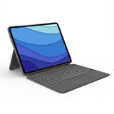 Logitech Combo Touch Funda con Teclado para iPad Pro 12,9 Pulgadas (5a Gen. - 2021) - Teclado Retroiluminado Extraíble con Soporte, Trackpad, Smart Connector - Disposición QWERTY Español - Gris