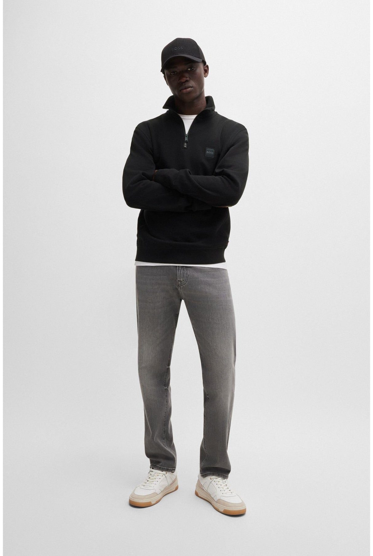 BOSS Zetrust, Sudadera para Hombre, Black1, L