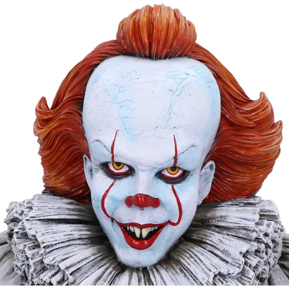 Nemesis Now Pennywise-Busto Oficial de IT Capítulo 2, Blanco, 30 cm