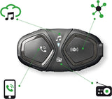 INTERPHONE Active HD – Intercomunicador para Casco de Moto, estéreo, Alta fidelidad, 40 mm, 4 Motociclistas, Distancia máxima 1 km, autonomía 15 Horas, Radio, GPS, TFT, Impermeable IPX67
