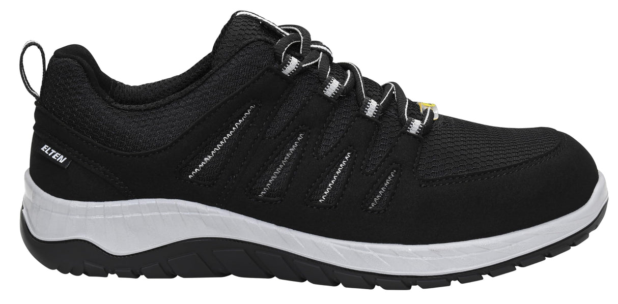 ELTEN Maddox Negro-Gris Low ESD S3S, Zapatos de Seguridad para Hombre, Ligero, Puntera de Acero, Material Superior: Textil, Forro Interior: Textil (Transpirable), Talla 46