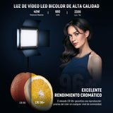 NEEWER Bicolor Luz LED Estudio con Trípode Viseras, Panel Video Key Lighting para Grabación Video, Streaming, Sesión de Fotos, Fotografía, 660 Leds, 3200K-5600K, 3300lx/1m, Regulable CRI96+, NL660