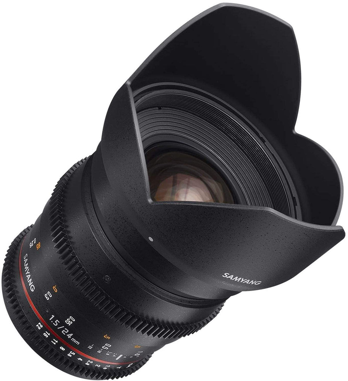 Samyang F1312810101 - Objetivo para vídeo VDSLR para Fuji X (Distancia Focal Fija 24mm, Apertura T1.5-22 ED AS IF UMC II, diámetro Filtro: 77mm), Negro