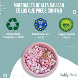KiddyMoon 700 ∅ 7Cm Bolas Colores De Plástico para Piscina para Niños, Azul Celeste