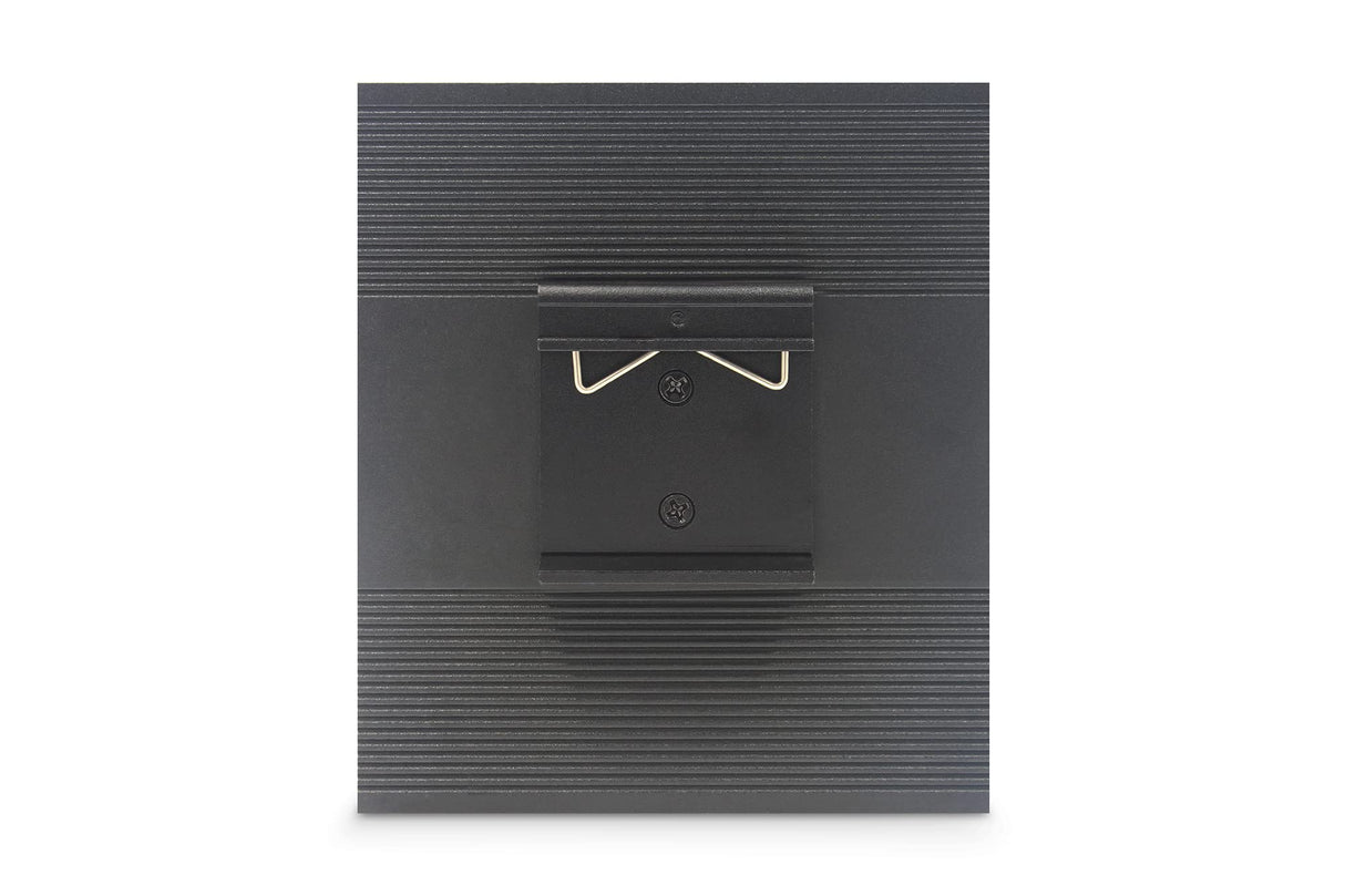 DIGITUS Conmutador de Red Plano - 5 Puertos Gigabit Ethernet - Montaje en Carril DIN - Bloque de terminales - Sin Ventilador - Negro/Azul