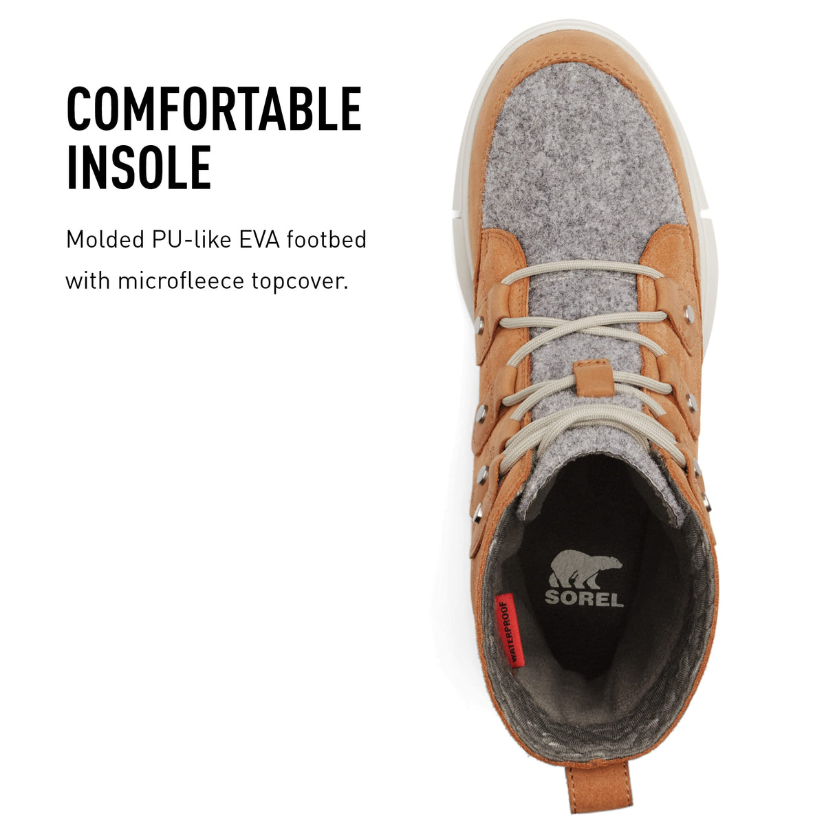 Sorel Explorer Joan WP, Botas de invierno impermeables, Mujer, Tawny Buff Moonstone Explorer 2 Joan Felt, 37 EU