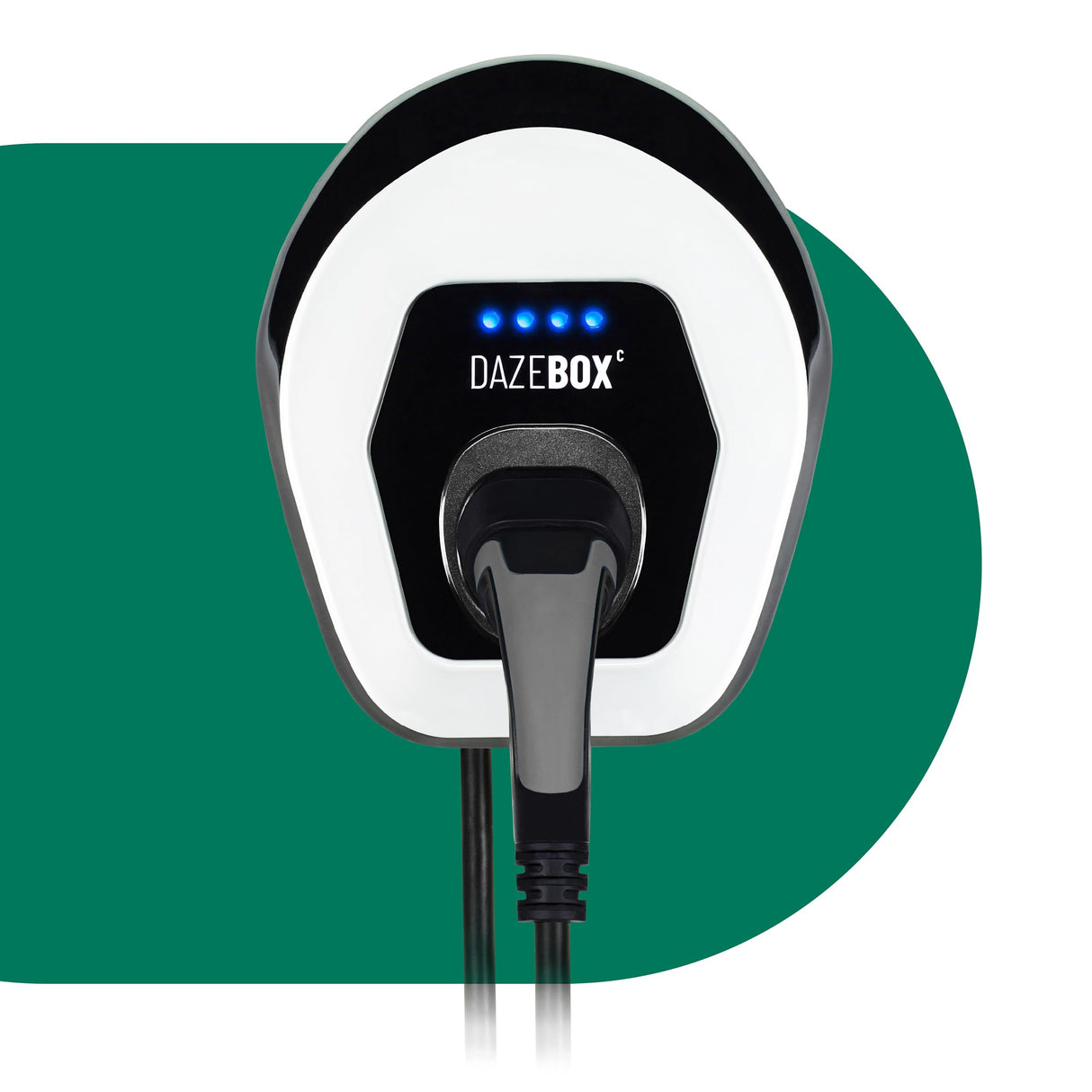 Daze | Dazebox C Estación de Carga Wallbox Modo 3 para EV y PHEV | Cable Tipo 2 Integrado | Conectividad App Daze | (trifásico/hasta 22 kW / 32 A)