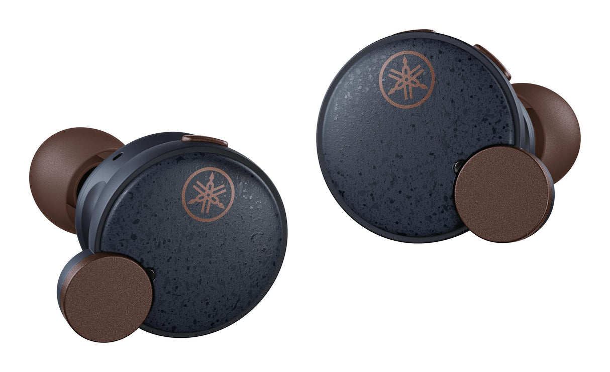 Yamaha TW-E7B - Auriculares in-Ear True inalámbricos Bluetooth con cancelación Activa del Ruido y Optimizador de oído, micrófono con diseño avanzado, Resistentes al Agua y al Sudor IPX5 – Azul Oscuro