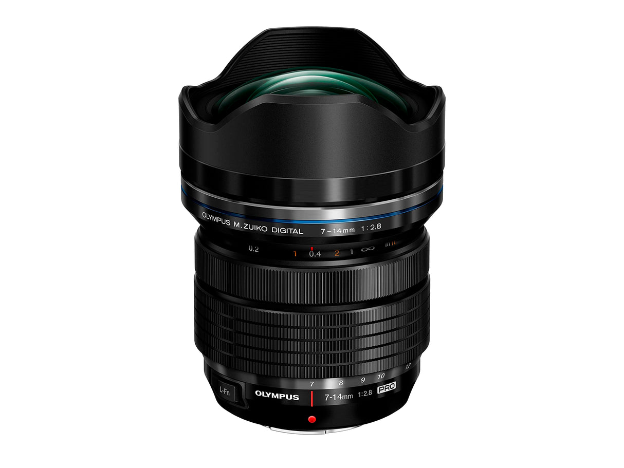 Olympus M.Zuiko Digital ED 7-14mm F2.8 Pro - Lente para cámaras Micro Cuatro tercios, Color Negro