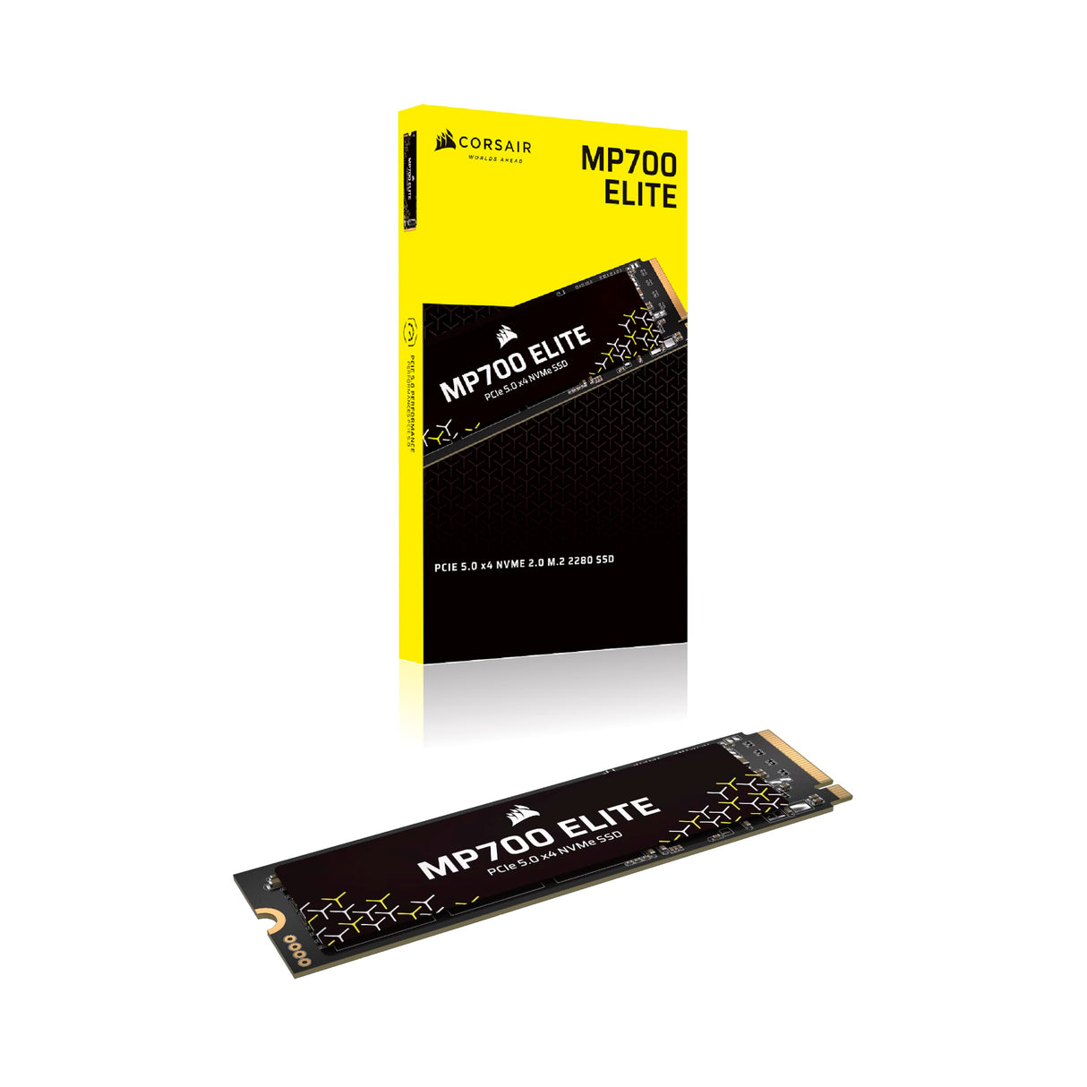 Corsair MP700 Elite 1TB PCIe 5.0 x4 NVMe M.2 SSD – hasta 10,000MB/sec – Alta Densidad 3D TLC NAND – M.2 2280 – Compatible con DirectStorage – Negro