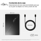 LG gram 16Z90TL-G.AU85BN - Ordenador Portátil Ultraligero de 16" Intel Core Ultra 7 258V, 32 GB RAM, 512 GB SSD, IPS Antirreflejo, 1239g, 28.5h, Windows 11, Teclado QWERTY Español, Negro Carbón