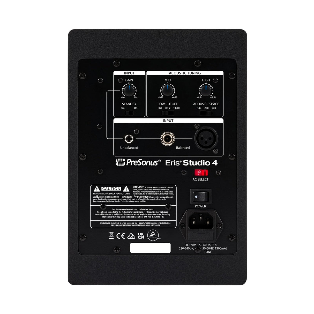 PreSonus Eris Studio 4, Monitor de Estudio Activo 4.5" a 2 Vías con Guías de Onda EBM