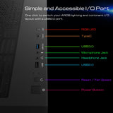 GAMDIAS Athena P1 ATX - Carcasa para PC para Juegos de Torre Media con Vidrio Templado y excelente diseño de Flujo de Aire y 4 Ventiladores ARGB de 120 mm, Soporte Superior y Frontal AIO de 360 mm y