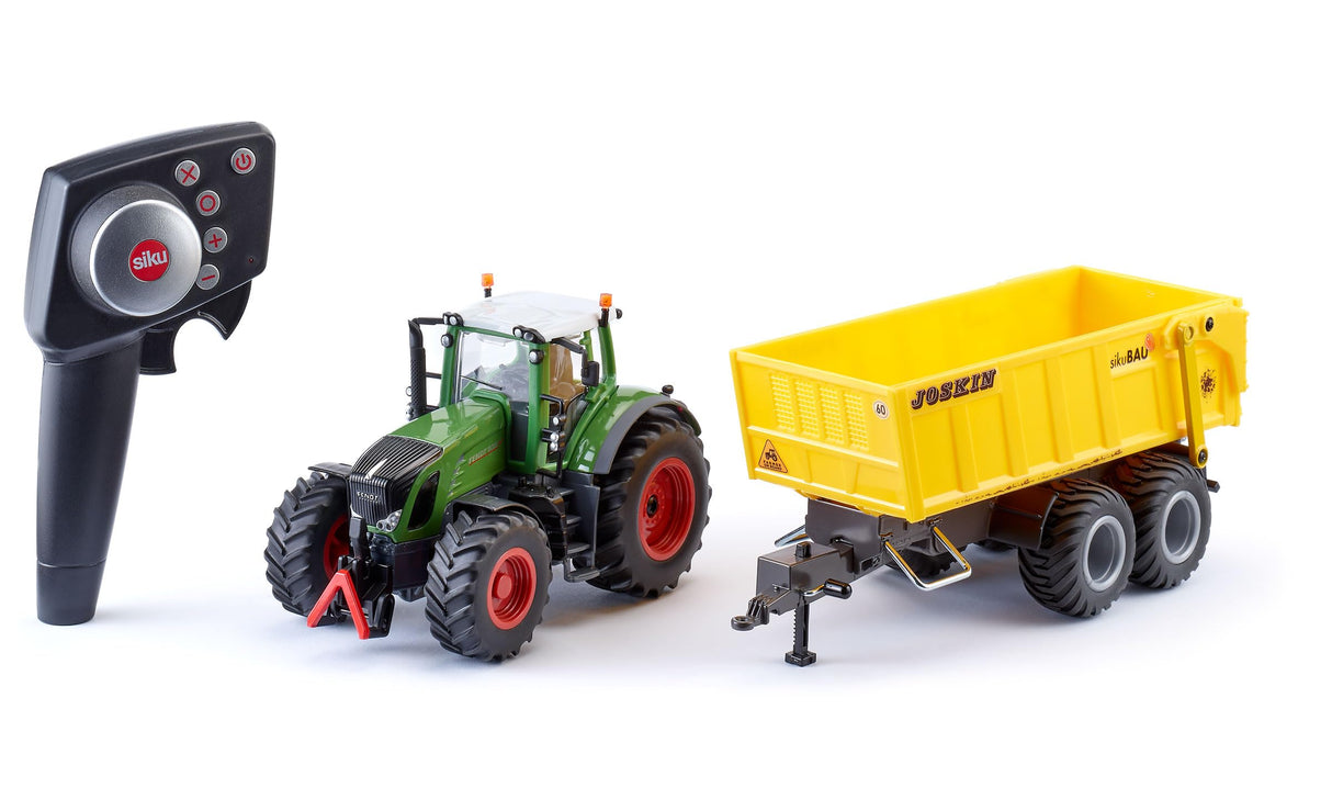Siku 6860, Set Fendt 939 Teledirigido con Remolque Joskin y Accesorios, 1:32, Incl. módulo de Control Remoto, Regalo Ideal para Niños y Niñas a Partir de 5 Años, Metal/Plástico, Verde/Gris/Amarillo