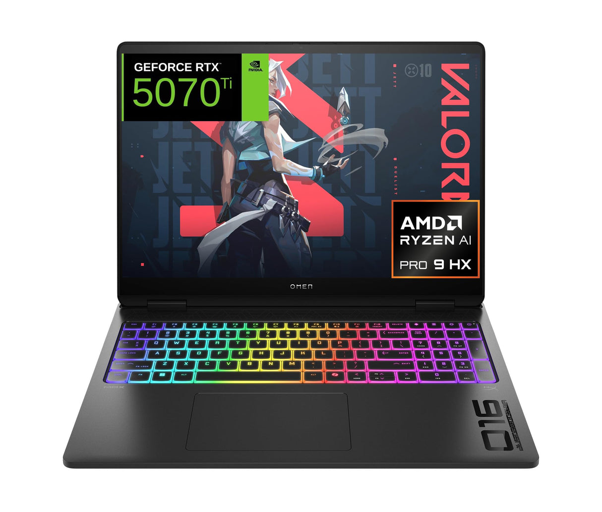 HP OMEN MAX 16-ak0007ns - Ordenador Portátil Gaming de 16" 2.5K 240Hz (Ryzen AI 9 HX 375, 32GB RAM, 1 TB, NVIDIA GeForce RTX 5070 TI 12GB, Windows 11, WiFi 7) Negro - Teclado QWERTY Español