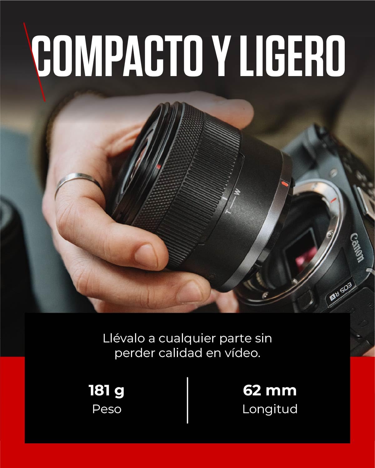 Canon Objetivo RF-S 14-30mm F4-6.3 IS STM PZ – Lente Zoom Ultra Gran Angular, Estabilizador Óptico 5 Pasos para Videoblogs | Compatible Sistema EOS R