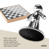 Umbra Buddy Juego de ajedrez, Zinc, Natural
