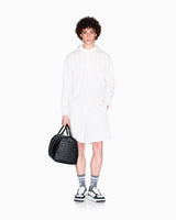 Armani Exchange Essential, All Over Logo Sudadera con Capucha, Off White/Ash Allover, L para Hombre