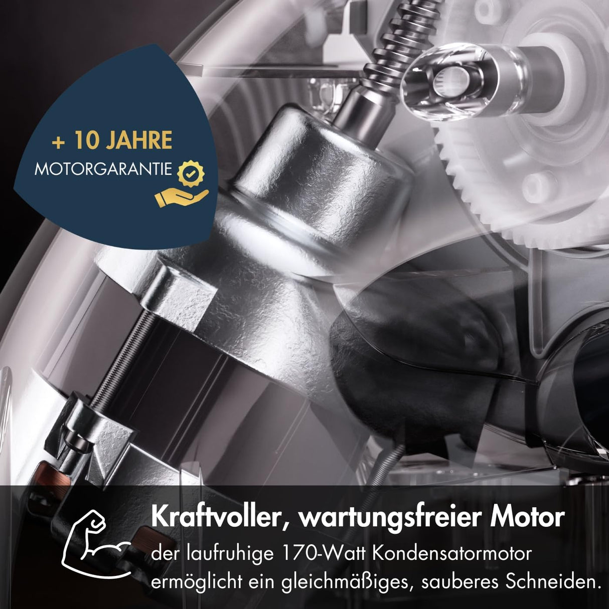 GRAEF Master M20 - Cortafiambres eléctrico, Made in Germany, 170 W, cuchilla completa Ø170 mm, metálico, corte fino 0-20 mm, plata