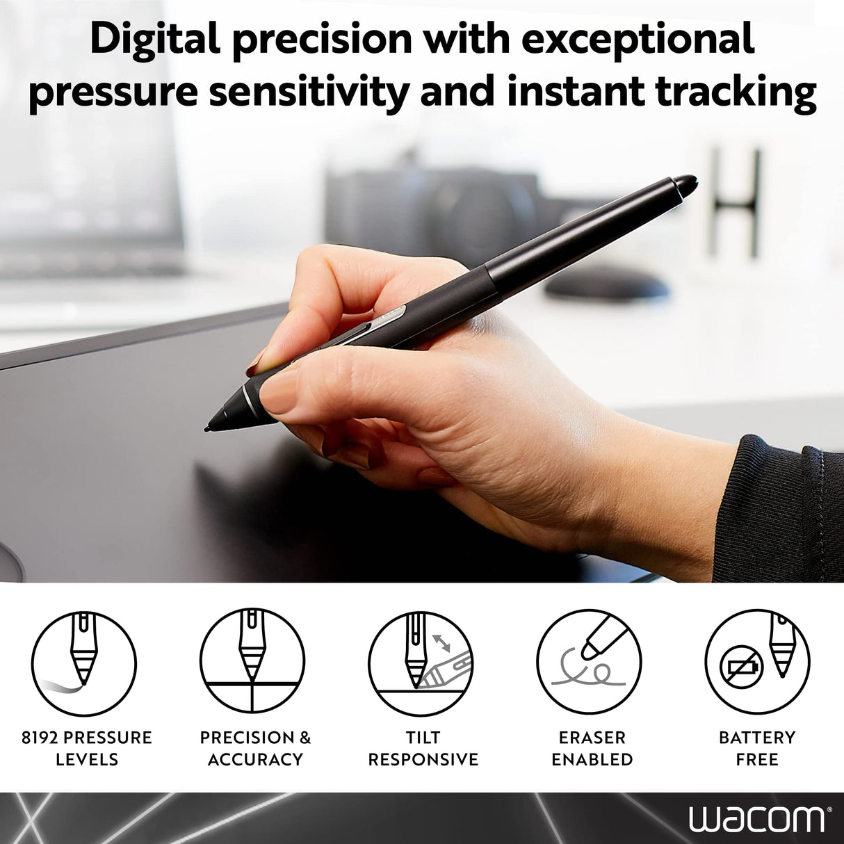 Wacom Pro Pen 2 (KP504E) - Compatible con Intuos Pro, Cintiq, Cintiq Pro & MobileStudio Pro