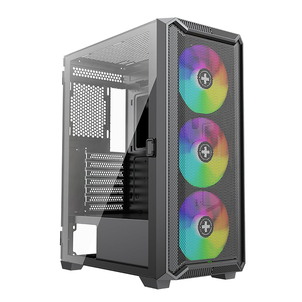 Xilence X613 X613 Xlent Blade II - Carcasa para PC para Videojuegos (3 Ventiladores ARGB de 120 mm, Carcasa ATX Midi Torre, Panel Frontal de Malla para un Buen Flujo de Aire y PWM/ARGB Control, Panel