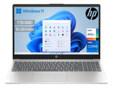 HP Ordenador portátil de 15.6" FHD (Intel Core i7-1335U, 16GB RAM, 1000GB SSD, Intel Iris Xe Graphics, Windows 11) Silver - Teclado QWERTY Español