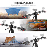 NEEWER 47,2"/120cm Deslizador Motorizado Cámara, App Control Inalámbrico DSLR Deslizador Riel Fibra Carbono con 4400mAh Batería F750 (Cargador No Incluido), Modo Video, Lapso Tiempo Foto, ER1