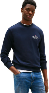 Tommy Hilfiger Sudadera Hombre Stacked Regular Fit, Azul (Desert Sky), M
