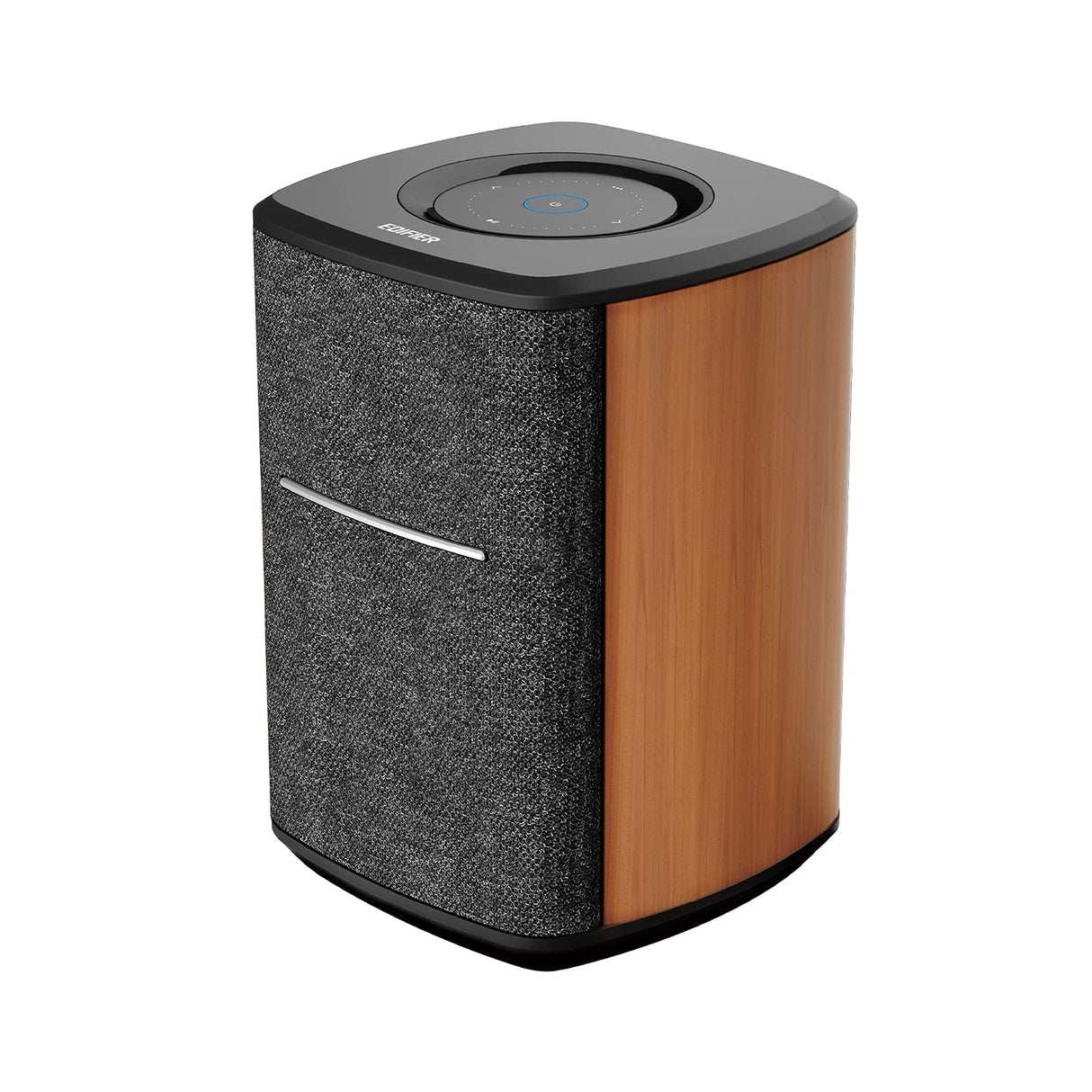 Edifier MS50A - Altavoz Samrt WiFi Multiroom con Bluetooth y función estéreo inalámbrica, Funciona con Amazon Alexa, Apple AirPlay 2, Spotify, etc., Color marrón