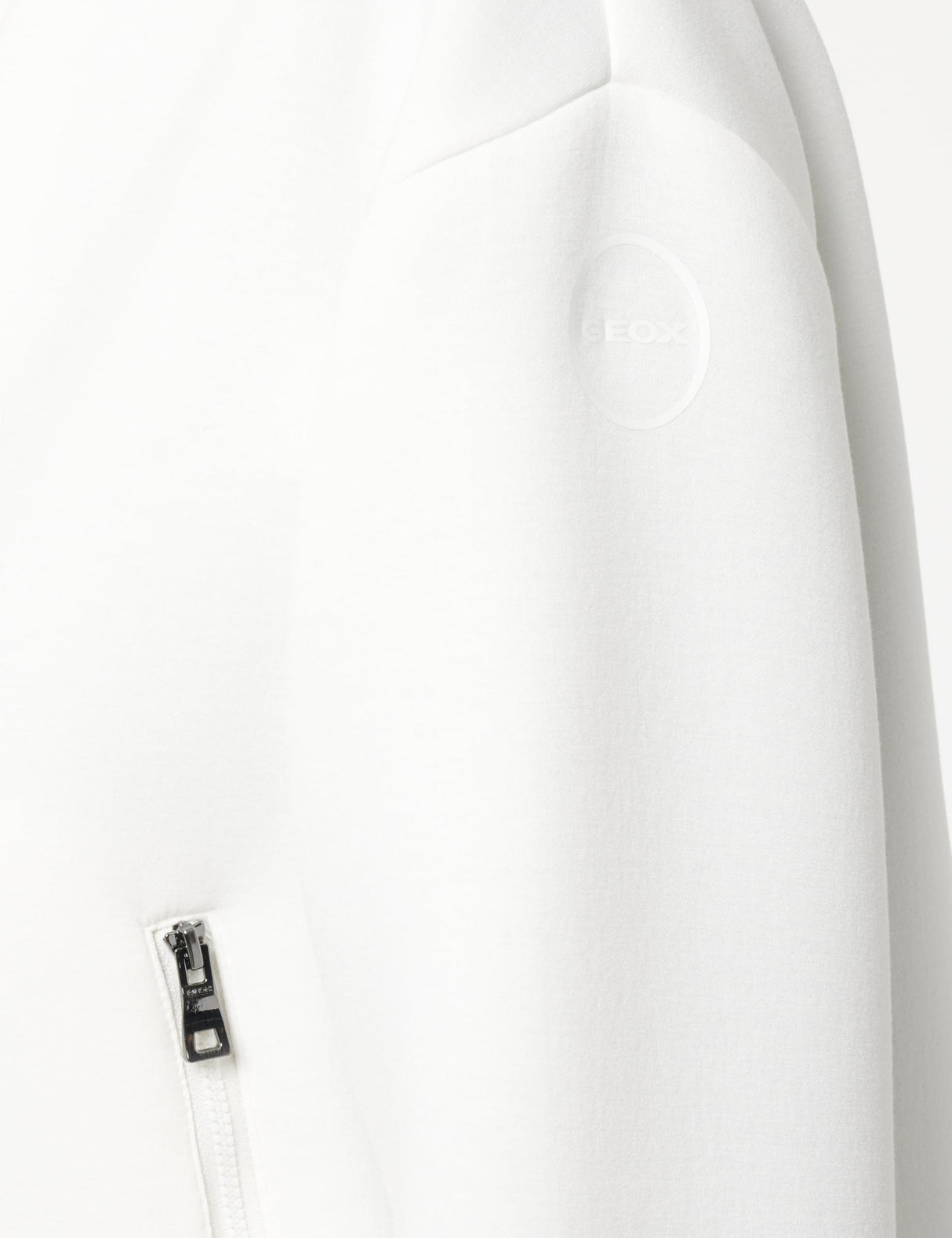 Geox Sudadera con Cremallera W, Weiß, XS para Mujer