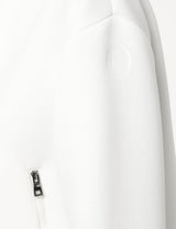 Geox Sudadera con Cremallera W, Weiß, XS para Mujer