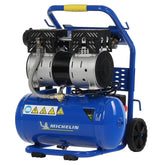 MICHELIN CA-MX10-1 - Compresor Silencioso 10LT 1HP - 59 dB - Capacidad 10 L - Motor de 1 HP - Presión Máx 8 Bar - Caudal 130 l/min - Sin Aceite - Portátil - Carro Ergonómico