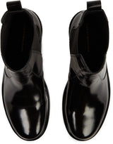Tommy Hilfiger Botines Chelsea Mujer Abrasivato Leather brillantes, Negro (Black), 36