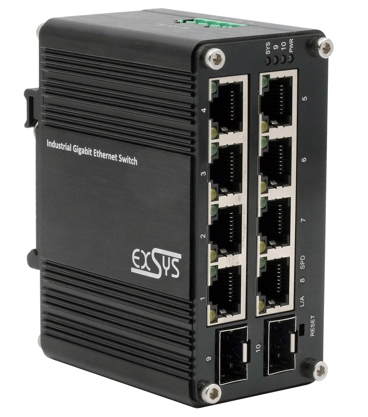EX-62035M-SFP Mini Conmutador Gigabit Industrial de 10 Puertos Administrable en Web