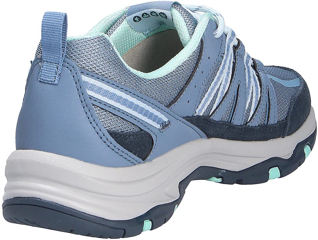 Skechers Lookout Point, Punto de Mirador Trego Mujer, Slate Leather/Mesh/Trim, 40 EU