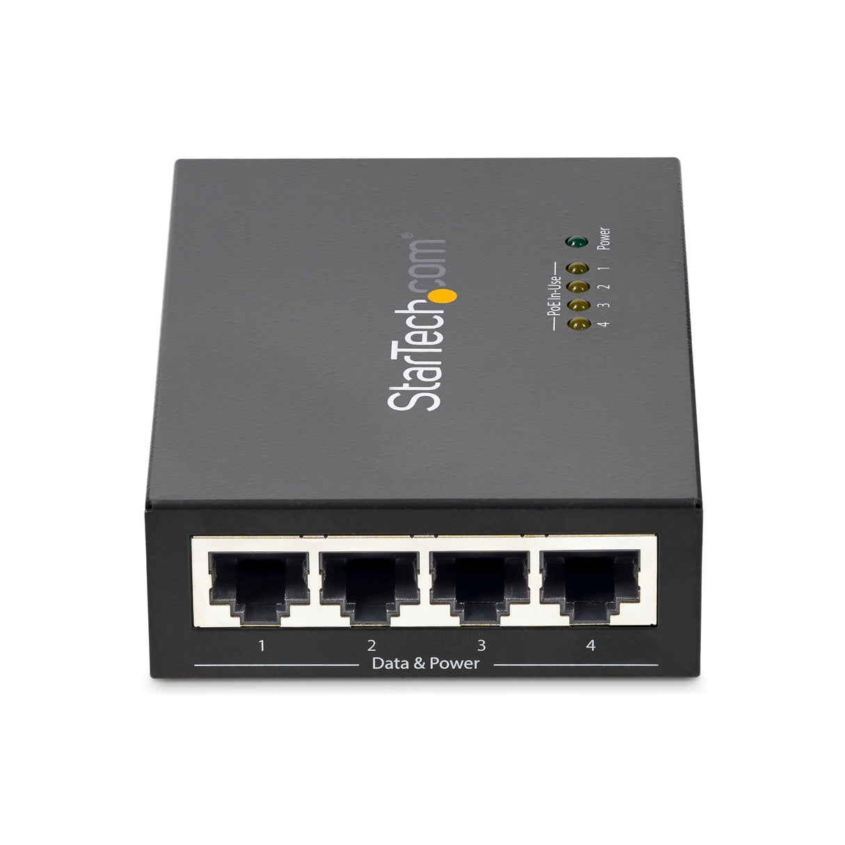 StarTech.com Inyector de Alimentación PoE Power over Ethernet Midspan 4 Puertos Gigabit RJ45 de Pared - 30,8W por Puerto - 802.3at af