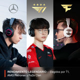 SteelSeries Arctis Nova Pro Wireless Blanco - Cascos Gaming Inalámbricos Multisistema - Controladores magnéticos de neodimio - Cancelación de ruido - Infinity Power System - PC, PS5, Switch 2, Móvil